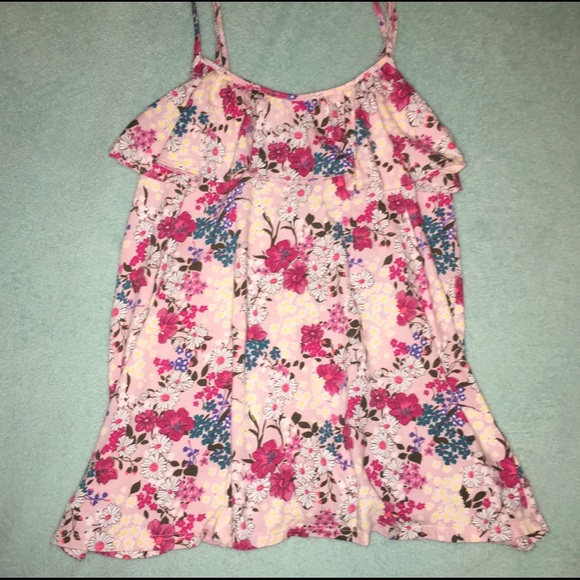 Old Navy Other - 😎3/$10 Old Navy Girls pink floral tank - size XL